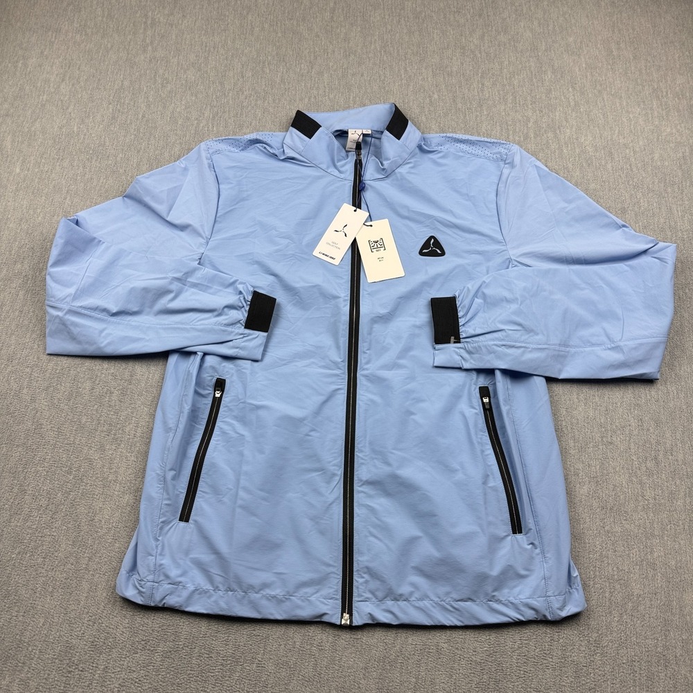 Li-Ning Jacket‎ Mens Medium Blue Windbreaker Lightweight Athletic Activewear NWT